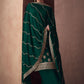 Palazzo Salwar Suit Silk Green Embroidered Salwar Kameez