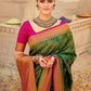 Contemporary Silk Sea Green Patch Border Saree
