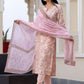 Salwar Suit Silk Pink Sequins Salwar Kameez