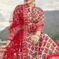 Gown Silk Red Patola Print Gown