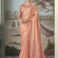 Trendy Saree Silk Peach Embroidered Saree
