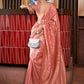 Trendy Saree Silk Peach Weaving Saree