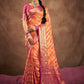 Traditional Saree Silk Pink Yellow Weaving Saree