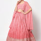 Lehenga Choli Chinon Silk Pink Embroidered Lehenga Choli