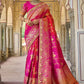 Classic Silk Pink Embroidered Saree