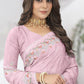 Traditional Saree Silk Pink Diamond Saree