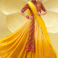 Lehenga Choli Chinon Silk Yellow Embroidered Lehenga Choli