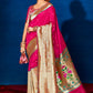 Contemporary Silk Pink Patch Border Saree