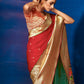 Contemporary Silk Red Patch Border Saree