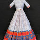 Lehenga Choli Silk Grey Print Lehenga Choli