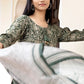 Salwar Suit Silk Green Print Salwar Kameez