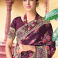 Contemporary Silk Purple Digital Print Saree