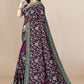 Contemporary Silk Purple Embroidered Saree