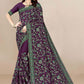 Contemporary Silk Purple Embroidered Saree
