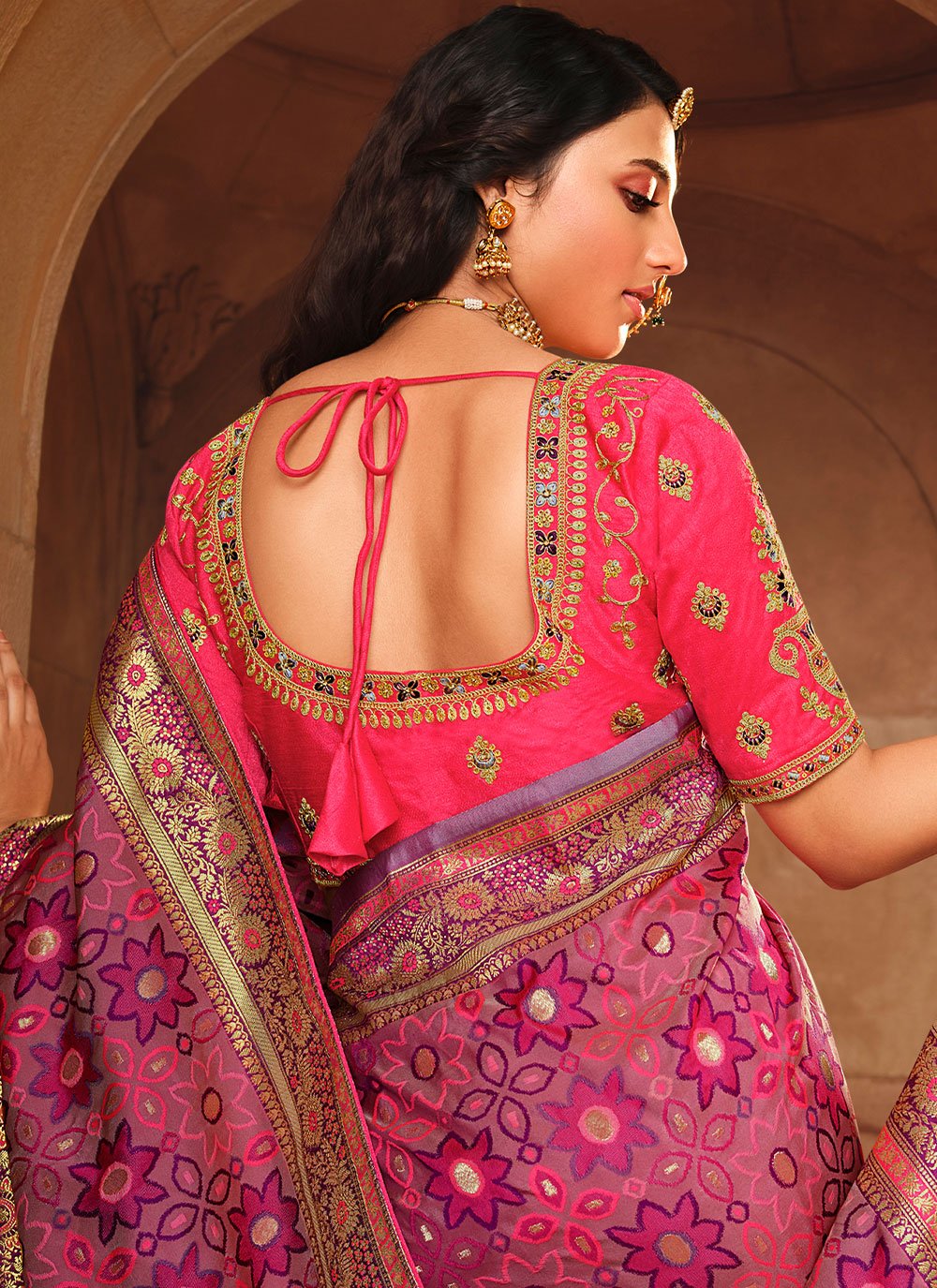 Contemporary Silk Purple Weaving Saree