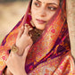 Contemporary Silk Purple Weaving Saree