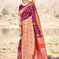 Contemporary Silk Purple Weaving Saree