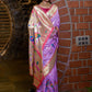 Trendy Saree Silk Purple Meenakari Saree