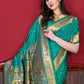 Classic Silk Rama Patch Border Saree