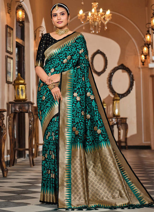 Classic Silk Rama Woven Saree