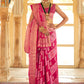 Contemporary Silk Rani Foil Print Saree