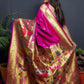 Contemporary Silk Rani Jacquard Work Saree