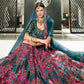 Lehenga Choli Silk Teal Embroidered Lehenga Choli