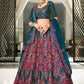 Lehenga Choli Silk Teal Embroidered Lehenga Choli
