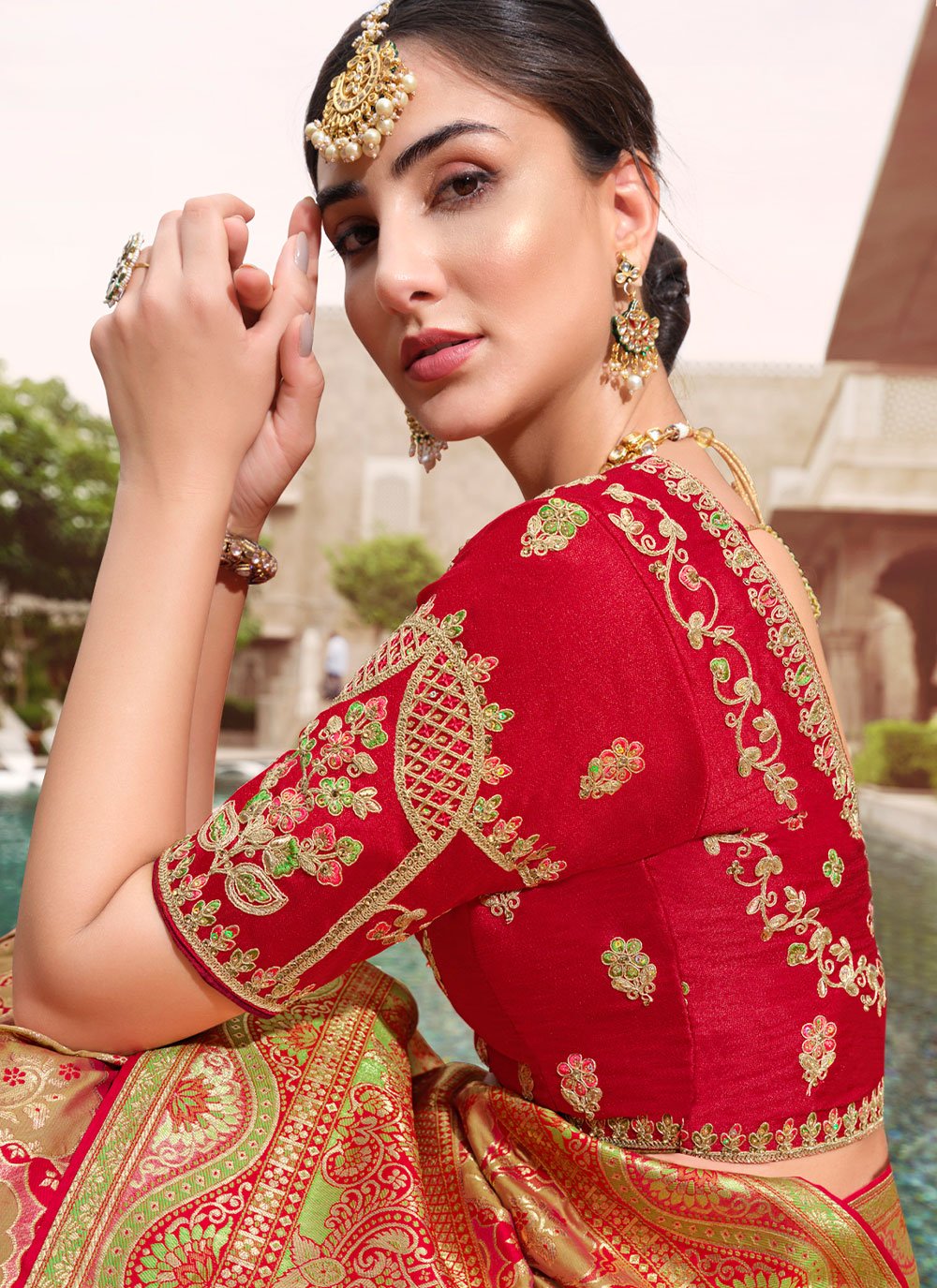 Classic Silk Red Weaving Saree