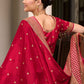 Trendy Saree Silk Red Embroidered Saree