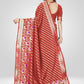 Designer Silk Red Jacquard Work Saree