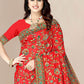 Traditional Saree Silk Red Embroidered Saree