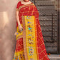 Classic Silk Viscose Red Fancy Work Saree