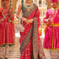 Traditional Saree Silk Red Patch Border Saree