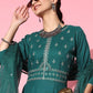 Salwar Suit Silk Green Embroidered Salwar Kameez