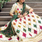 A Line Lehenga Silk White Embroidered Lehenga Choli