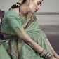 Contemporary Silk Green Digital Print Saree