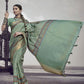 Contemporary Silk Green Digital Print Saree