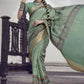 Contemporary Silk Green Digital Print Saree
