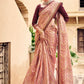 Contemporary Silk Peach Digital Print Saree