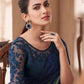 Trendy Saree Silk Blue Embroidered Saree