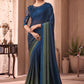Trendy Saree Silk Blue Embroidered Saree