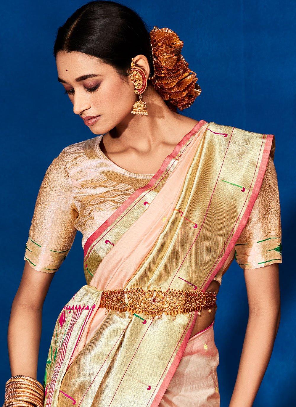 Trendy Saree Silk Pink Patch Border Saree