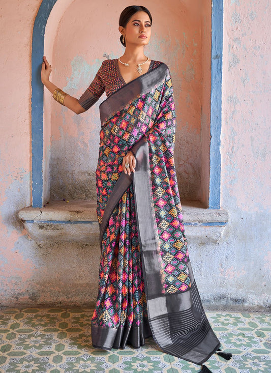 Classic Silk Multi Colour Weaving Saree