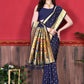 Classic Silk Blue Patch Border Saree