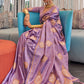 Classic Silk Lavender Weaving Saree