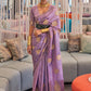 Classic Silk Lavender Weaving Saree