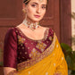 Classic Silk Mustard Embroidered Saree