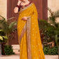 Classic Silk Mustard Embroidered Saree