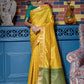 Classic Silk Yellow Woven Saree